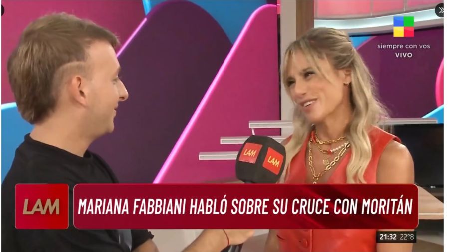 Mariana Fabbiani habló sobre su cruce con Moritán