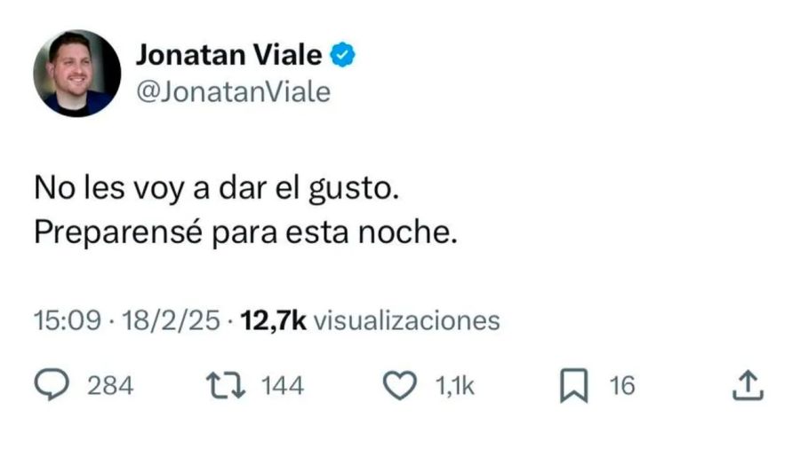 El polémico tweet de Jonatan Viale tras el escándalo por la entrevista con el presidente