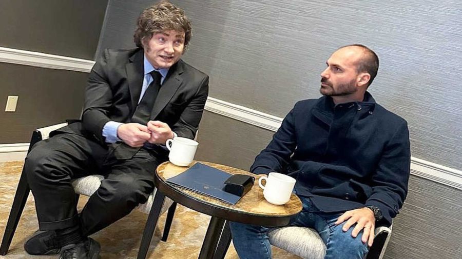 Javier Milei y Eduardo Bolsonaro 20250218