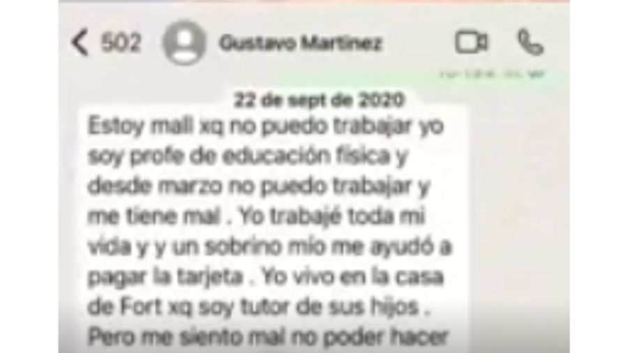 Salieron a la luz los chats de Gustavo Martínez reclamando a la familia Fort