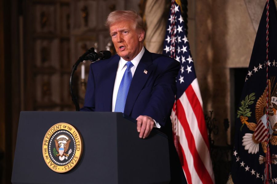 President Trump Signs Executive Orders At Mar-a-Lago In Palm Beach, Florida