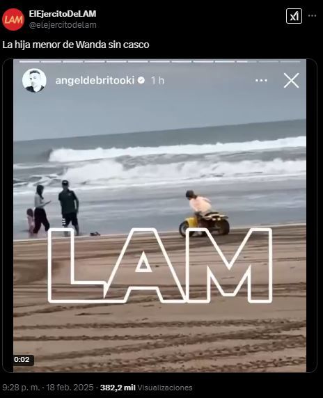 Tras el accidente de L-Gante, filtraron un video de la hija de Wanda Nara que generó polémica 