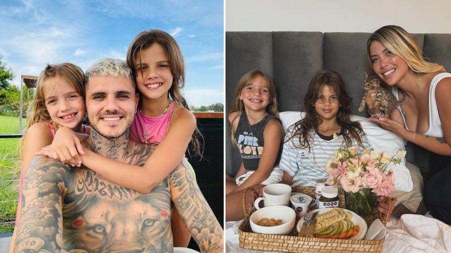 Wanda Nara, Mauro Icardi y sus hijas