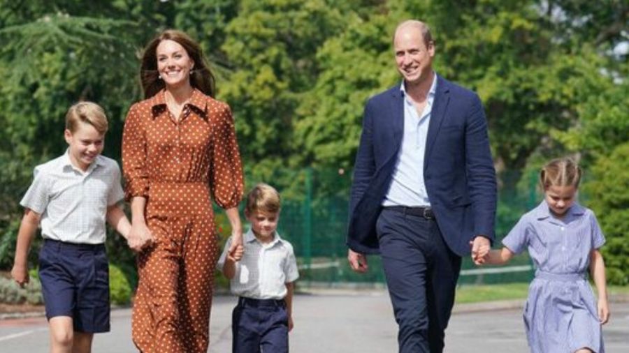 Kate Middleton, el príncipe William y sus hijos 