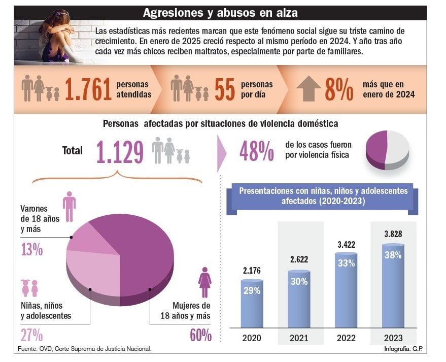 Aumenta la cioloencia domestica en 2025