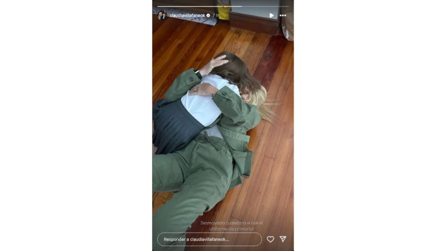 La reacción de Claudia Villafañe al ver a su nieta Roma con el uniforme escolar