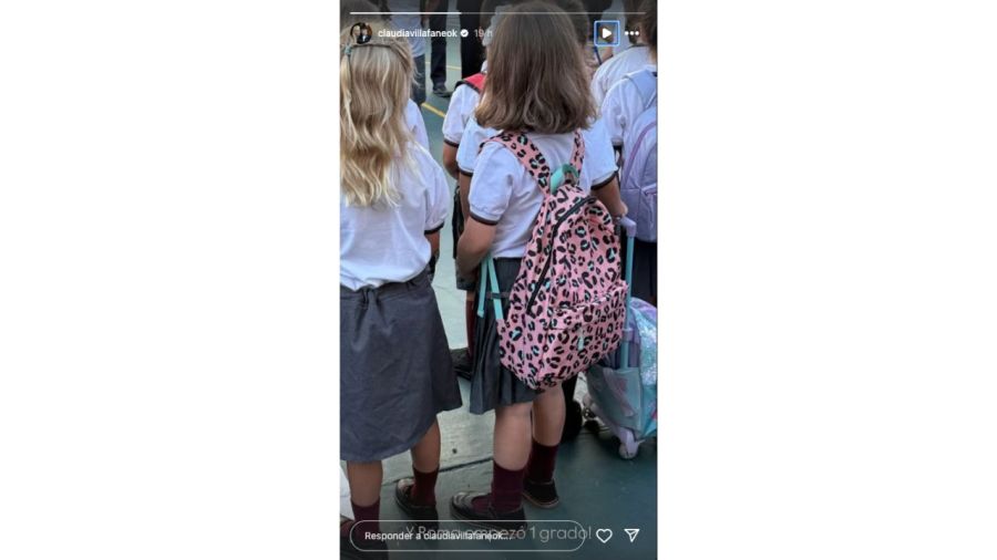 La reacción de Claudia Villafañe al ver a su nieta Roma con el uniforme escolar