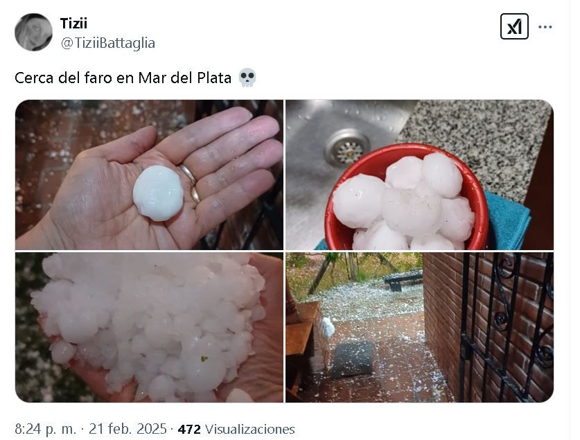 Granizo en Mar del Plata