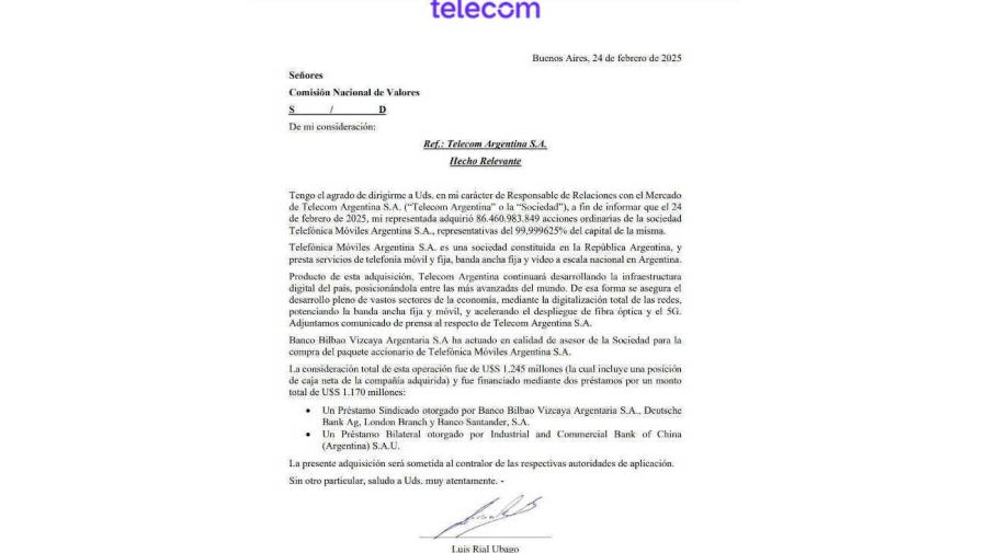 Comunicado Telecom 20250224