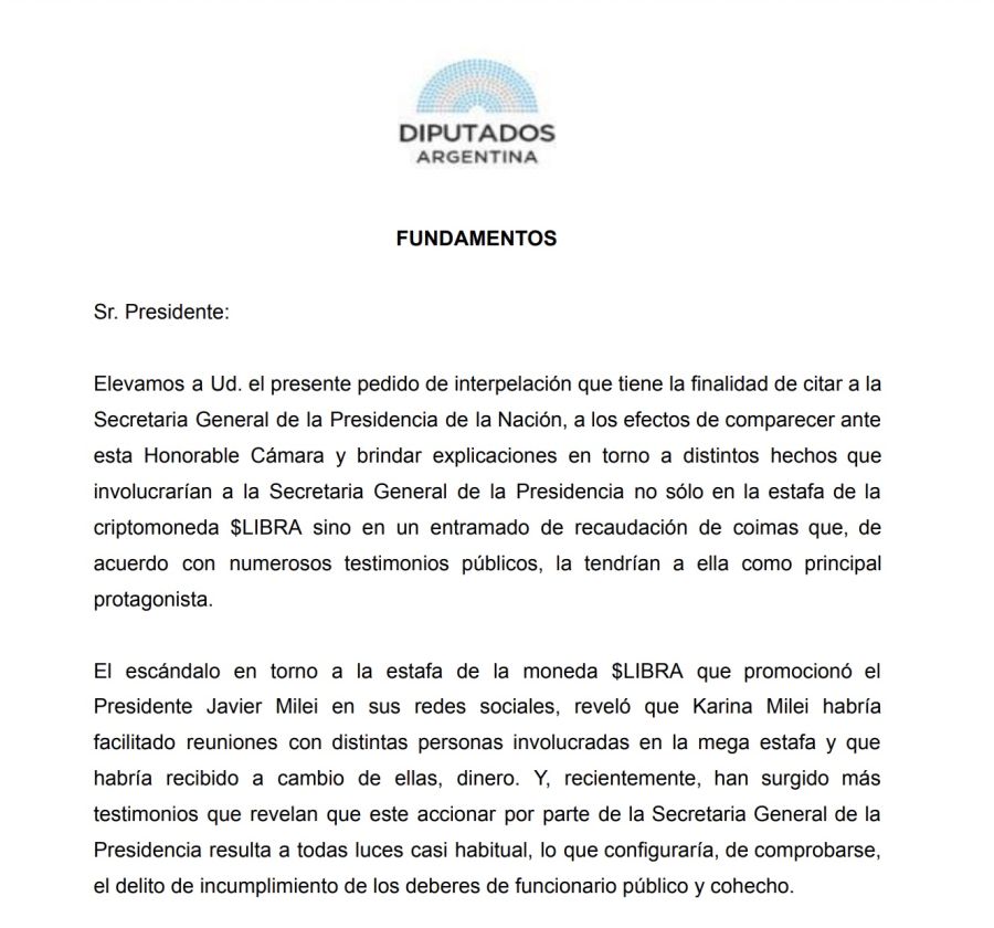 Piden que Karina Milei declare en el Congreso citando a NOTICIAS
