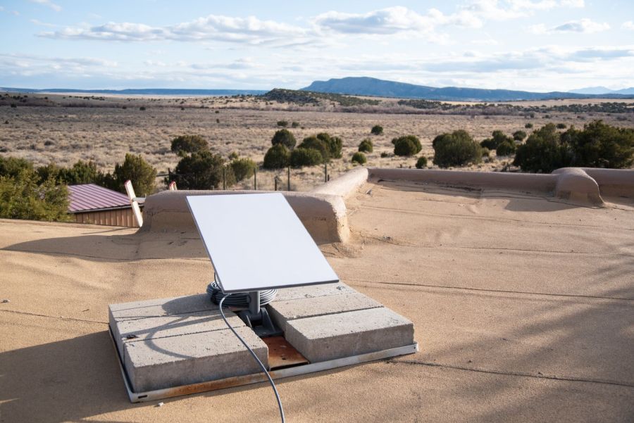 A Starlink Satellite Residential Home Installation
