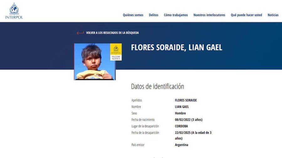 Alertas caso Lian