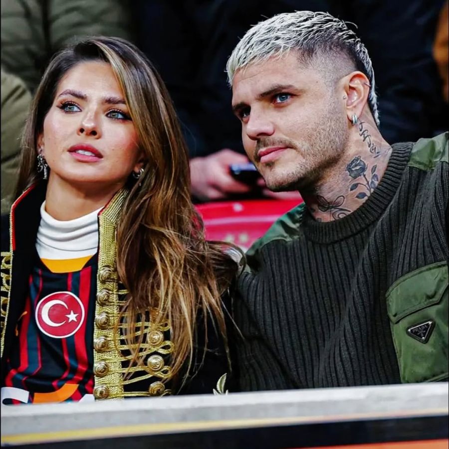 La China Suárez con Mauro Icardi en la tribuna