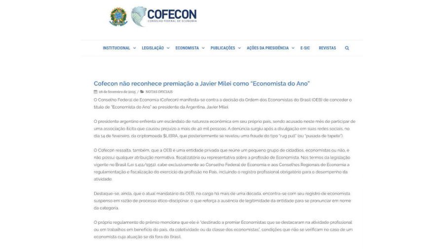 Comunicado de la Cofecon 20250227