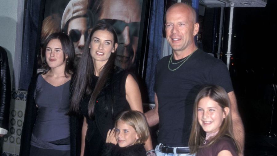 Demi Moore, Bruce Willis y sus tres hijas 