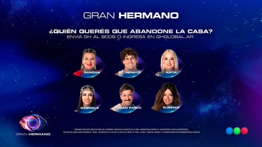 Los nominados de Gran Hermano por la gala del miércoles 26 de febrero