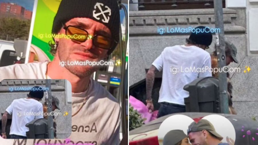 Remera mangas cortas con gorra de invierno, el look de Rodrigo De Paul 