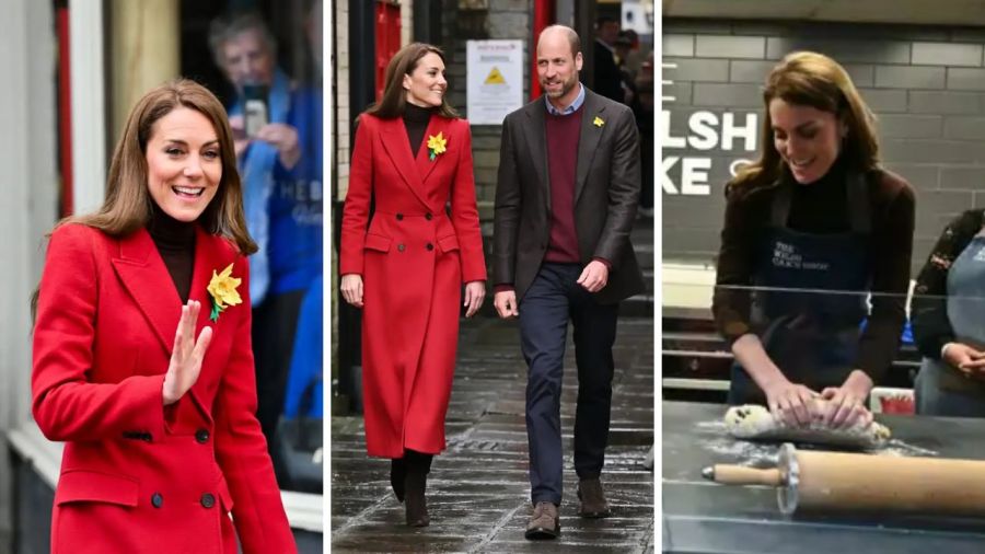 El increíble tapado rojo de Kate Middleton