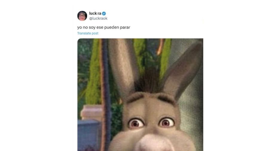 La reacción de Luck Ra ante los memes que lo comparan con el burro de Shrek 