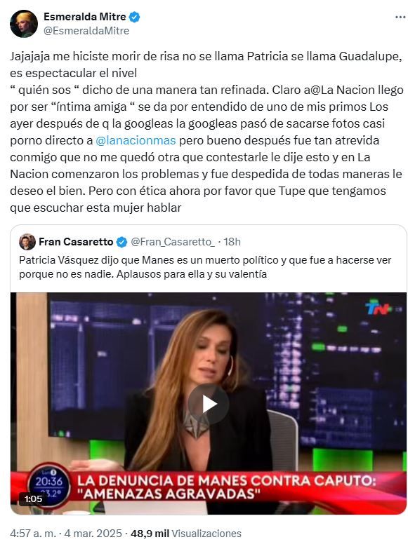 Esmeralda Mitre contra Guadalupe Vazquez