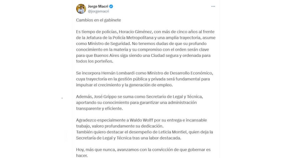 Jorge Macri tweet 20250304