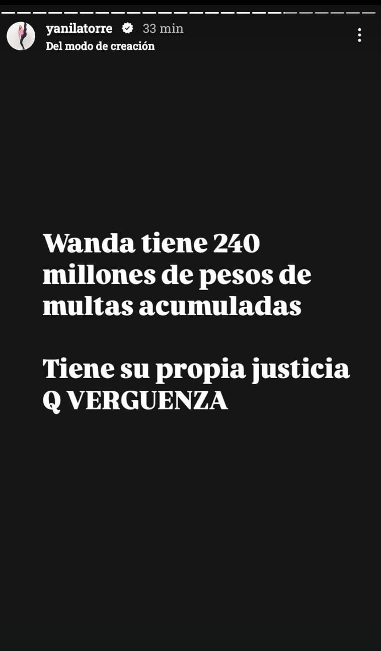 La millonaria deuda en multas que tiene Wanda Nara