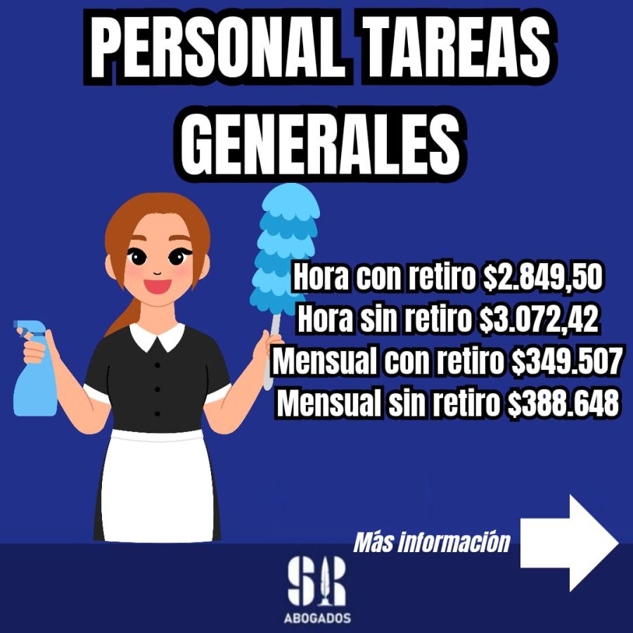 Personal tareas generales casas particulares marzo 2025