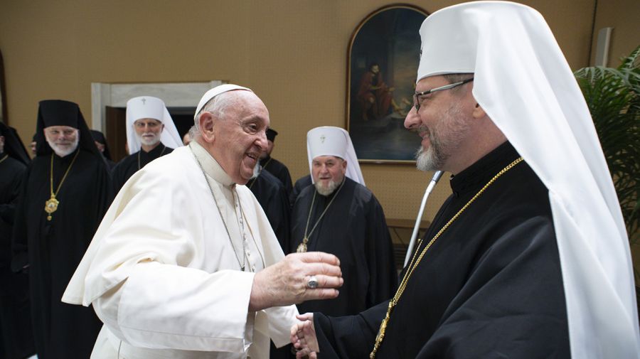 Sviatoslav Shevchuk y el Papa Francisco