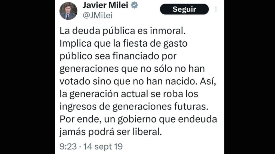 Milei en 2019