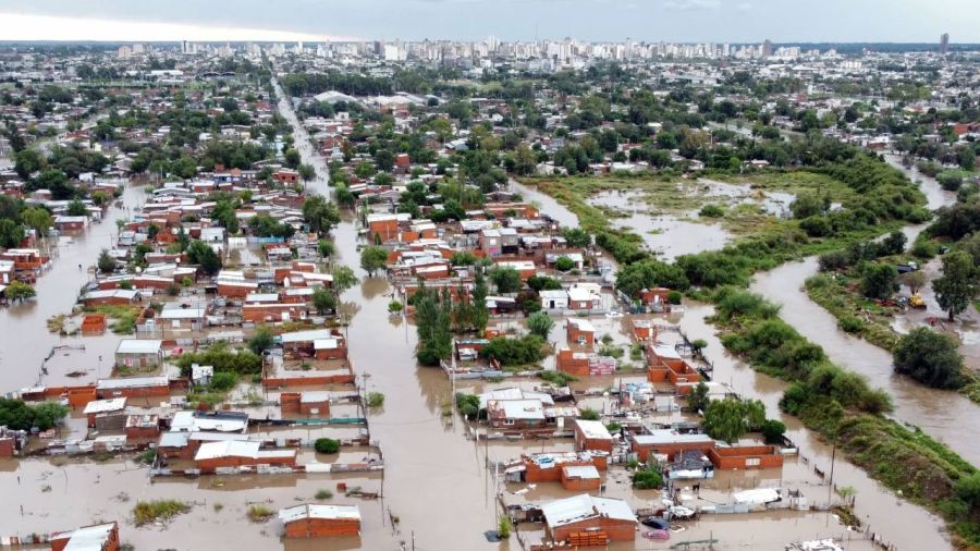 Bahía Blanca inundada