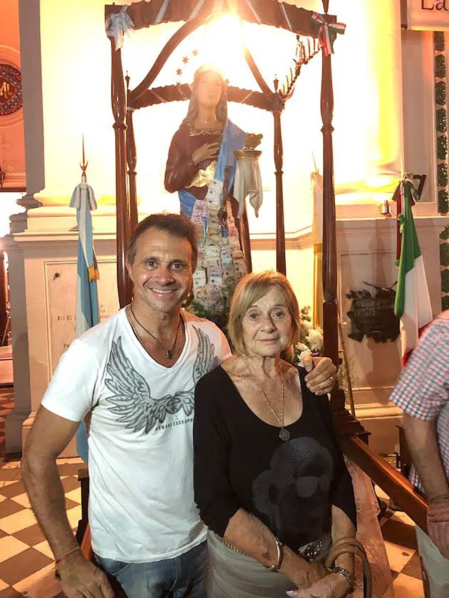 Sergio Lapegüe y su mamá Elba 