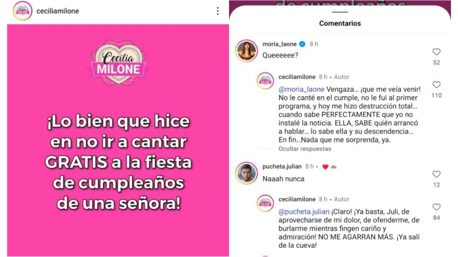 Cecilia Milone contra Mirtha Legrand