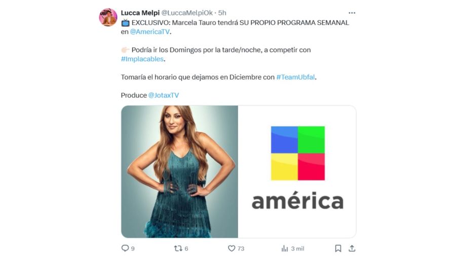 Marcela Tauro podría conducir su propio programa en América TV