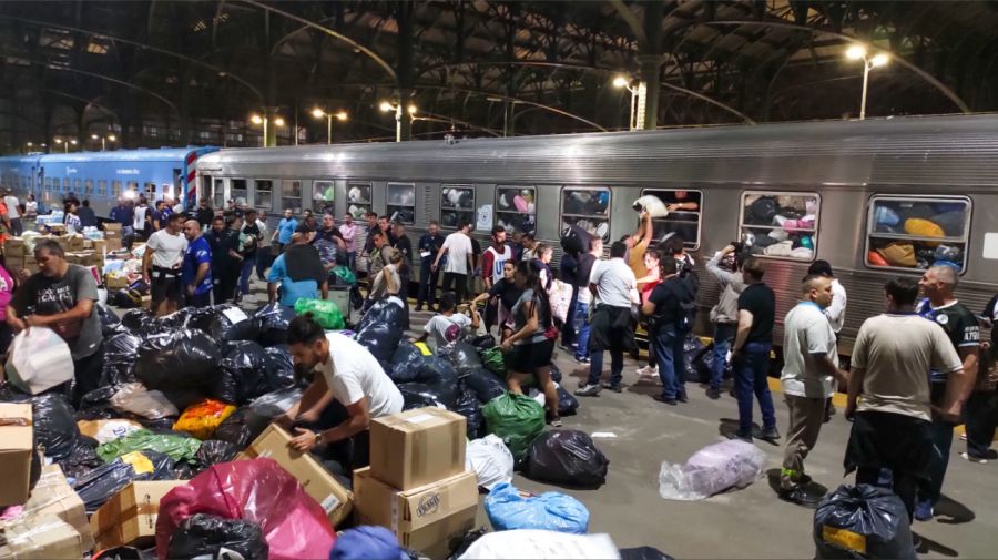 Partió el Tren Solidario a Bahía Blanca con 12 vagones cargados de donaciones 20250311