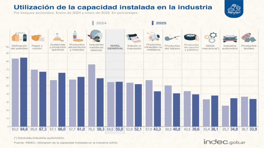 Capacidad instalada de la industria 20250313