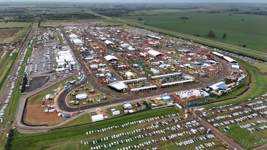 Expoagro 2025, vista aérea de la muestra a campo en San Nicolás.