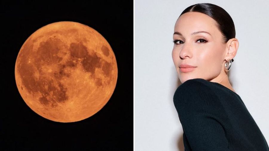 Pampita y la luna roja