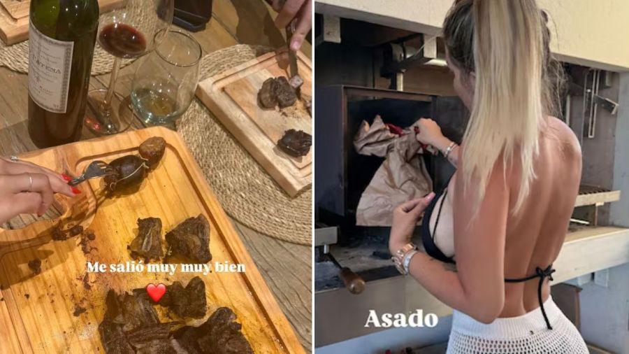 El asado de Wanda Nara y Maxi López en enero de 2025