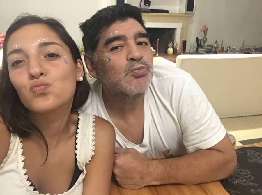 Jana Maradona y Diego Maradona