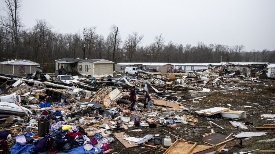 Poplar Bluff, al sur de Missouri, devastada por los tornados.