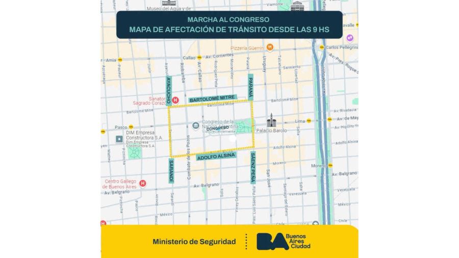 Mapa de la marcha al congreso 202503187