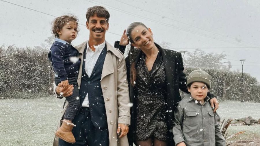 Juana Repetto junto a Sebastián Graviotto y sus hijos, Toribio y Belisario
