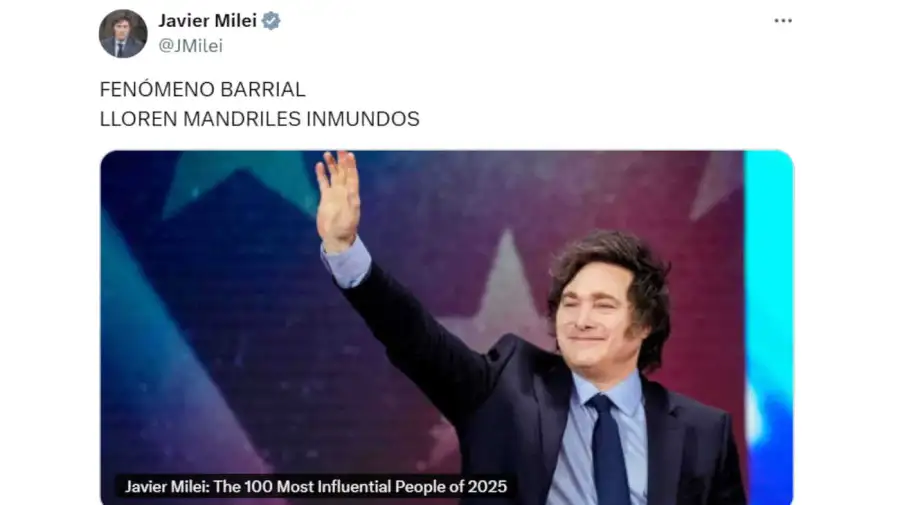 Javier Milei X 20250416