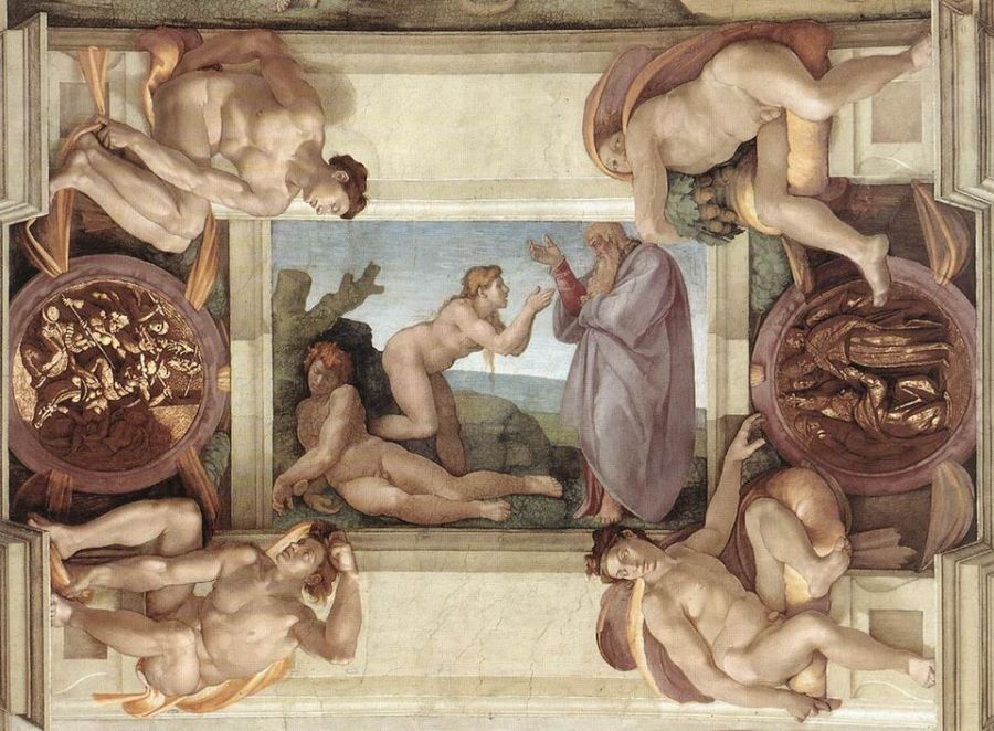 Capilla Sixtina, bóveda pintada por Miguel Angel