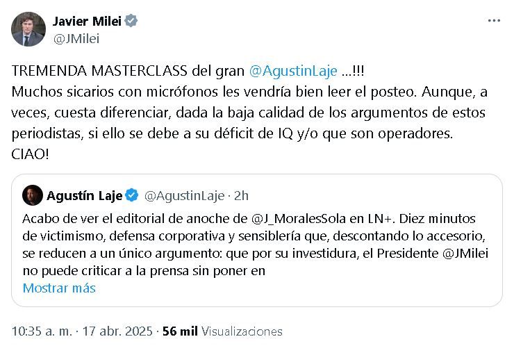 Tuit Milei