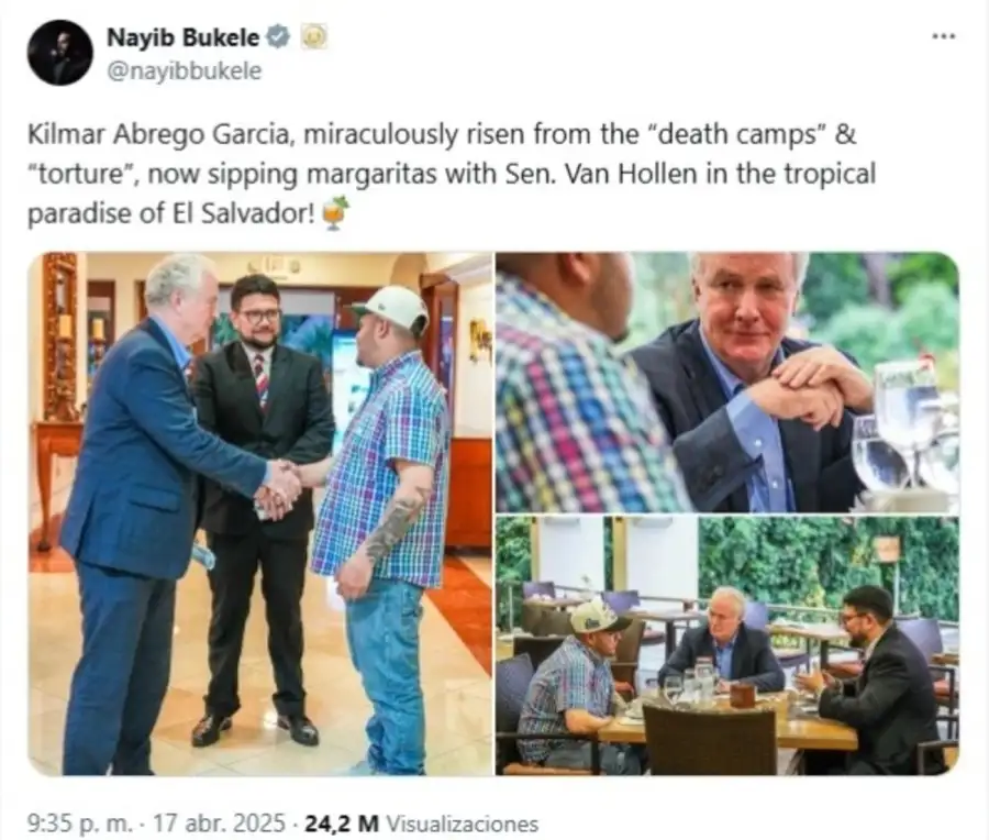 Posteo de Nayib Bukele