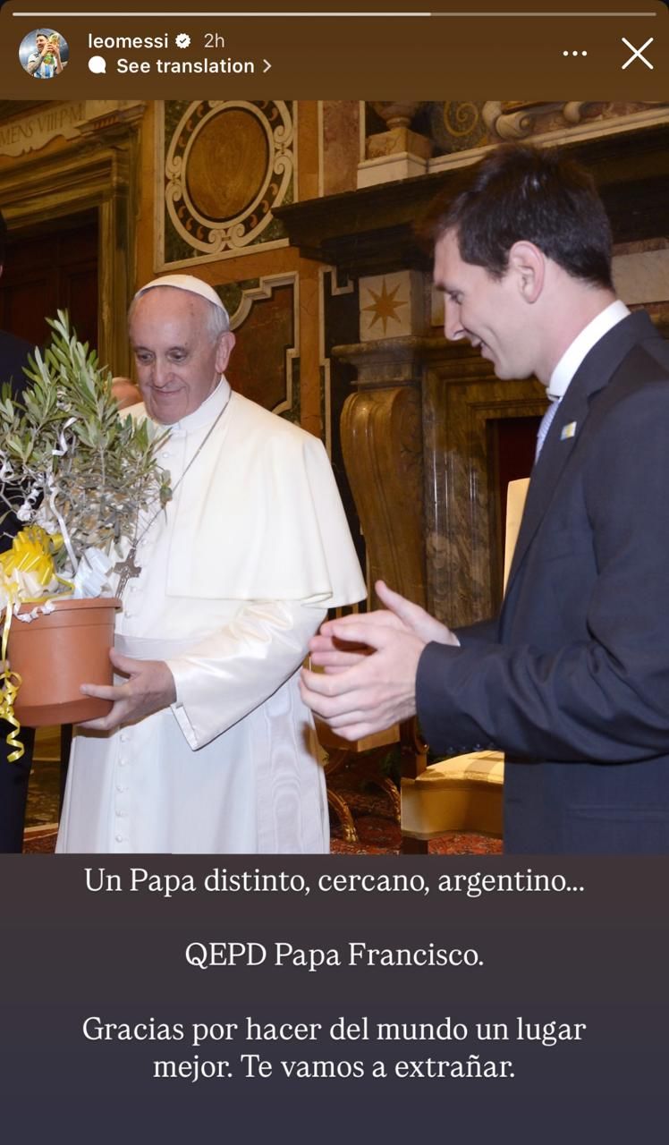 El saludo de al Papa Francisco