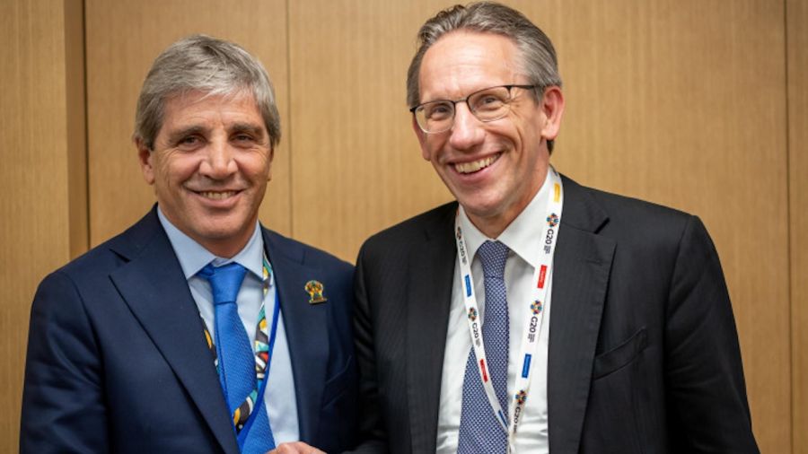 Luis Caputo y el ministro de Finanzas de Alemania, Jörg Kukies