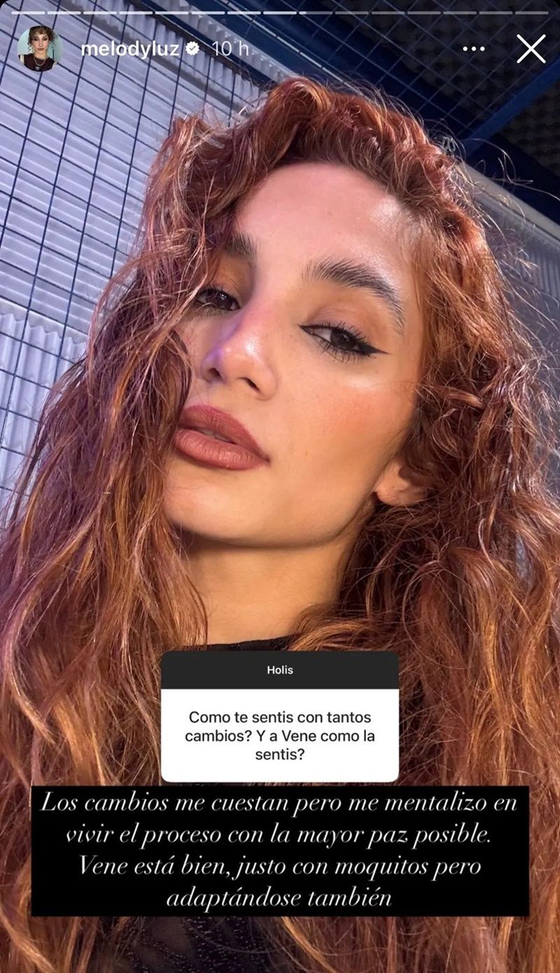 Melody Luz reveló cómo fue la reacción de su hija Venezia tras separarse de Alex Caniggia