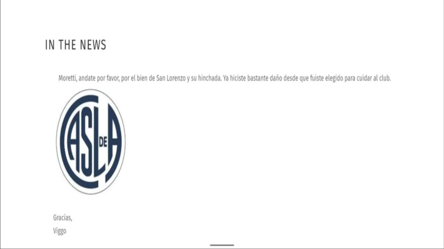 20250426 La crítica de Viggo Mortensen contra Marcelo Moretti, presidente en licencia de San Lorenzo